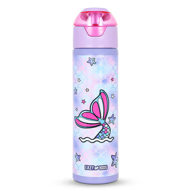 Eazy Kids قارورة ماء معزولة من فولاذ مقاوم للصدأ مع رذاذ حورية البحر (640ml)