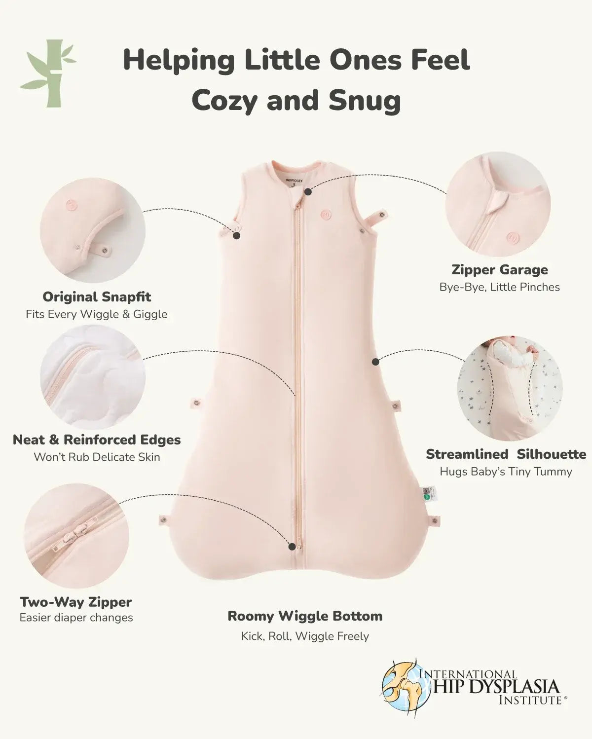 Momcozy Sleep Sack (Pink, Small, 0-6 Months)