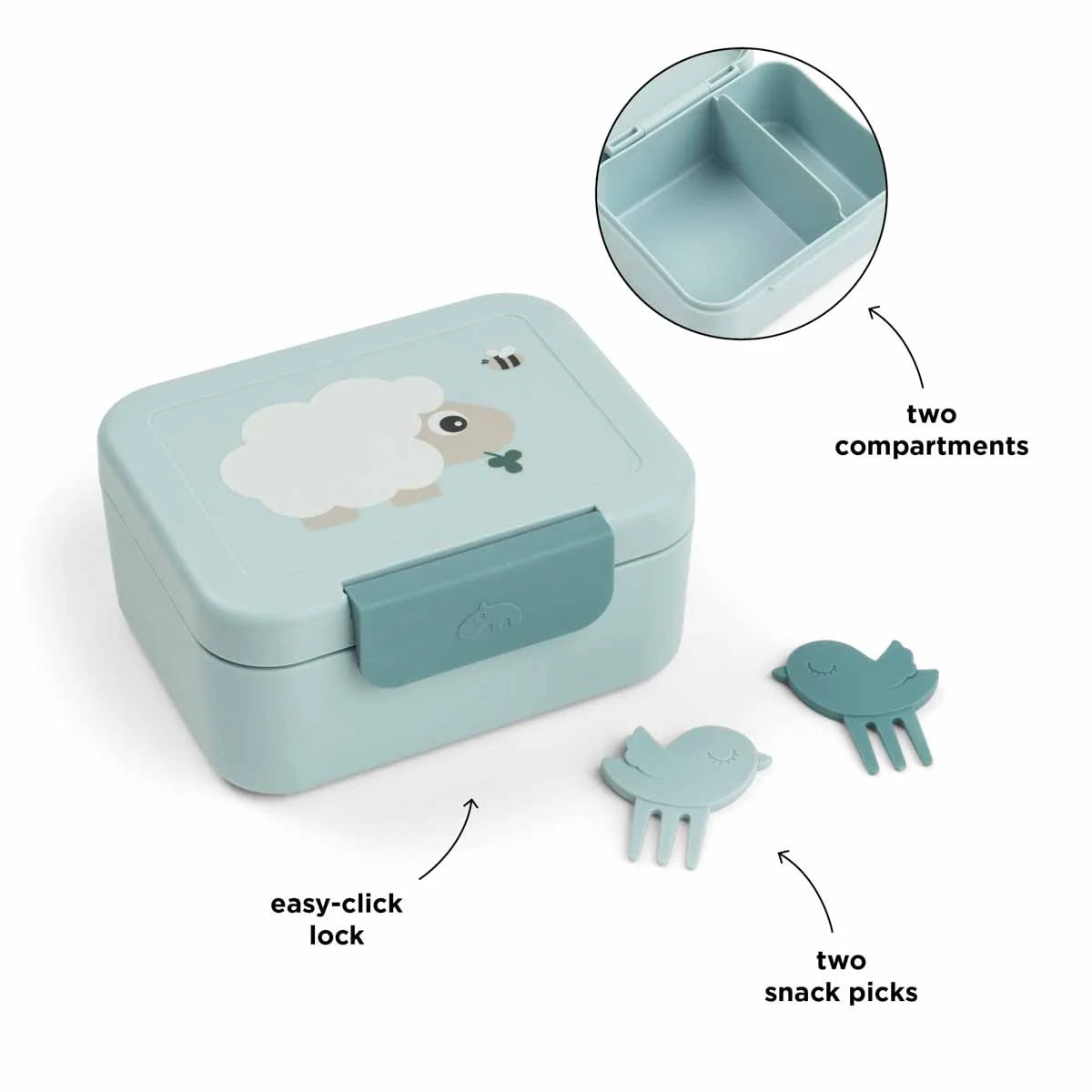 Done By Deer Tiny Lunch Box with Snack Picks