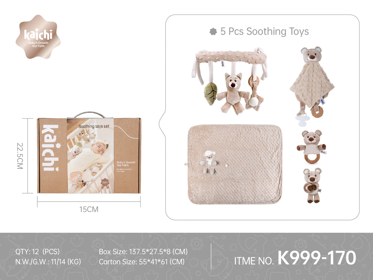 Kaichi - Baby Soothing & Sensory Toys Set - 5 Pieces