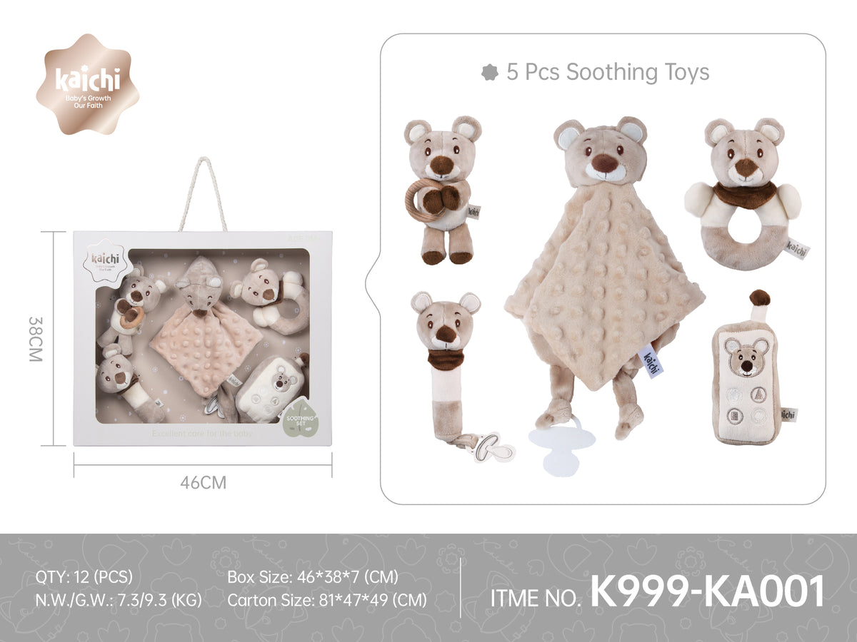 Kaichi - Baby Soothing & Sensory Toys Set - 5 Pieces
