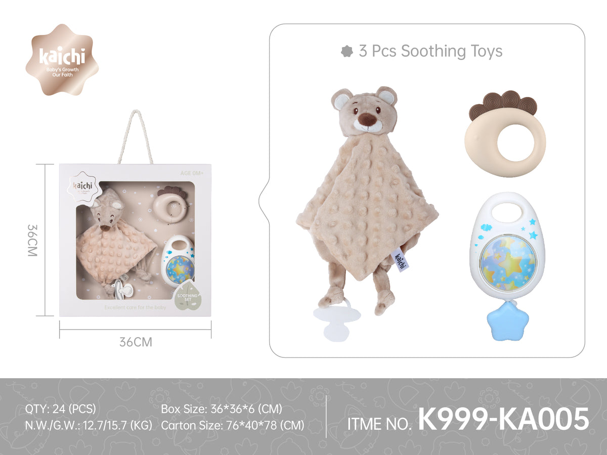Kaichi - Baby Soothing & Sensory Toys Set - 3 Pieces