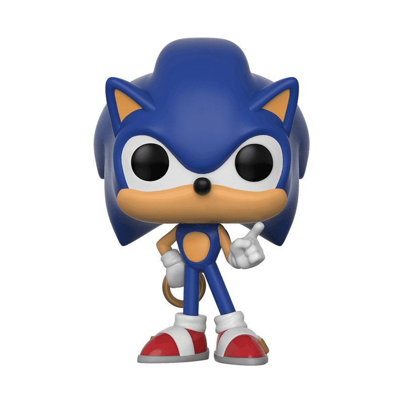 Funko Pop! - Sonic the Hedgehog Sonic with Ring Vinyl Figure - 9.5 cm