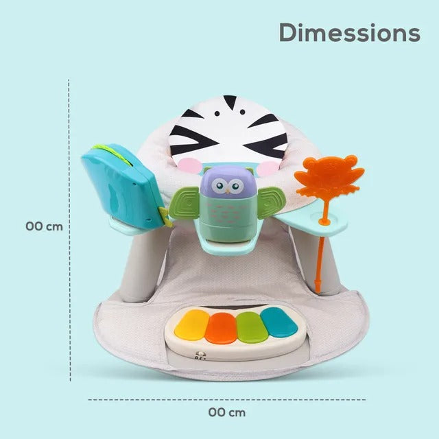 Teknum 2-in-1 Dining Chair Toddler Play Seat With Pedal Piano – Multicolor