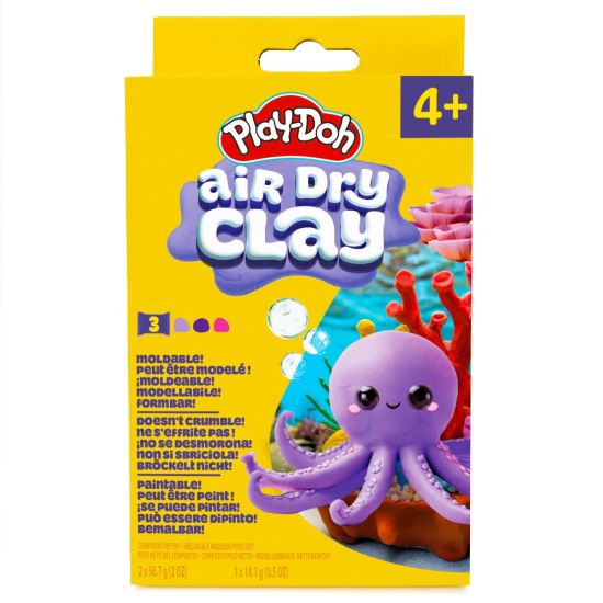 Play-Doh - Air Dry Clay Buddies Assorted - Octopus, Turtle & Flower