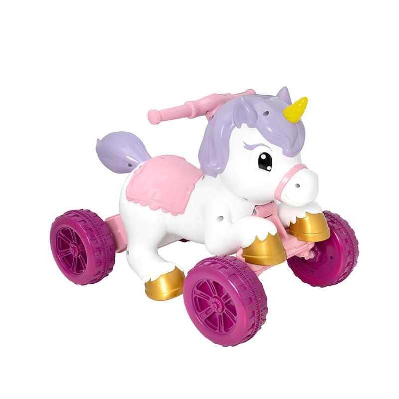 مركبة Little Toddler Evo رباعية كهربائية على شكل وحيد قرن بجهد 6V