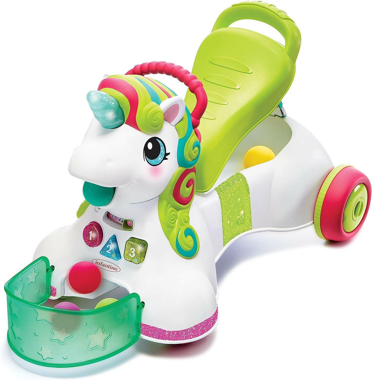 Infantino 3-In-1 Sit, Walk & Ride Unicorn.
