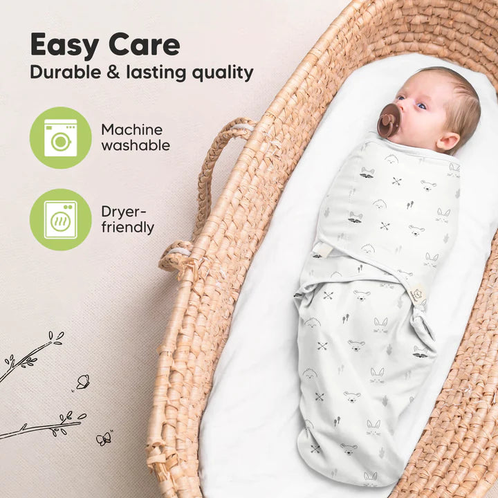 3-Pack Soothe Swaddle Wraps, Blossom 3-6 Months.