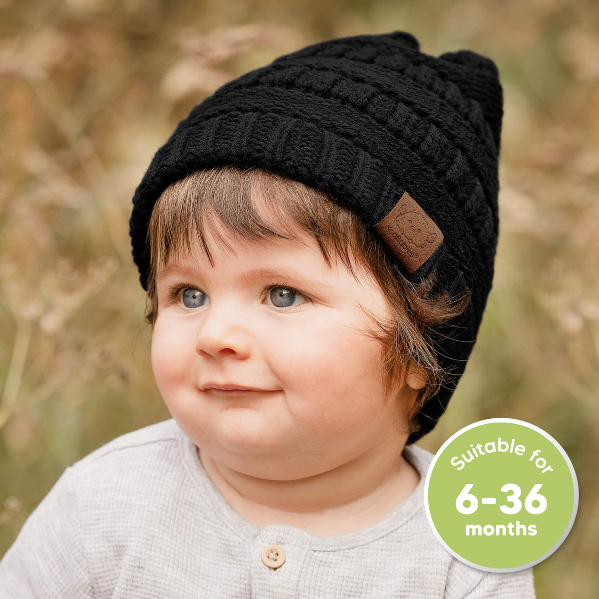 KeaBabies Warmzy Baby Beanies – 3-Pack (cloud)