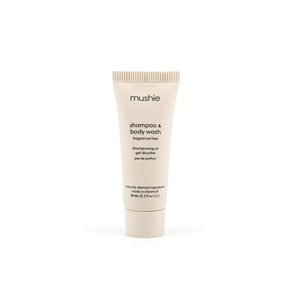 Mushie Baby Shampoo & Body Wash Fragrance Free (Travel Size 10ml/Cosmos)