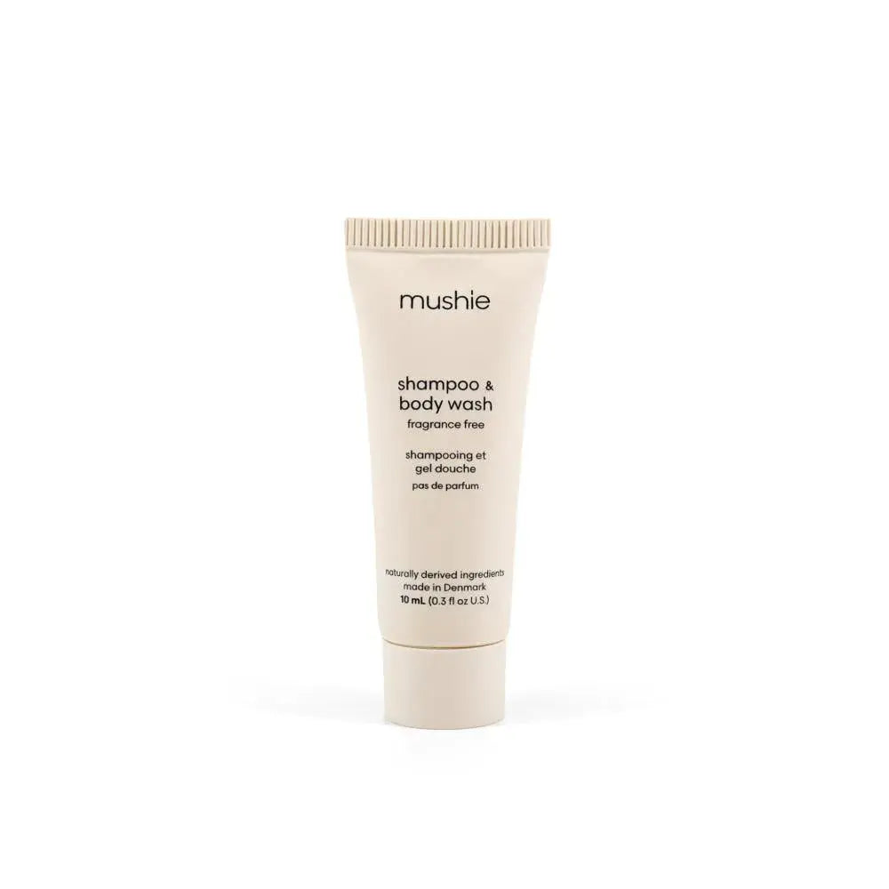 Mushie Baby Shampoo & Body Wash Fragrance Free (Travel Size 10ml/Cosmos)