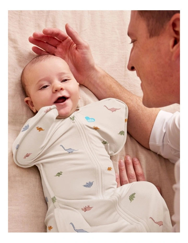 Love To Dream Swaddle Up 1.0T Stretch Cotton (Dinosnore Cream, 3-6 Months, Medium)