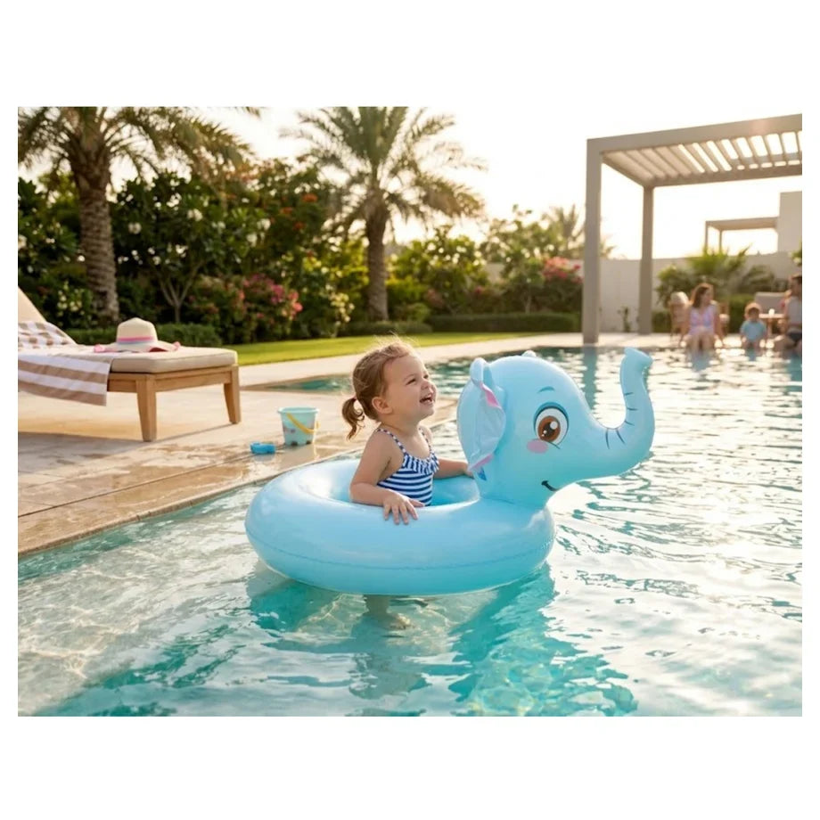 JILONG - Blue Elephant Inflatable Swim Ring