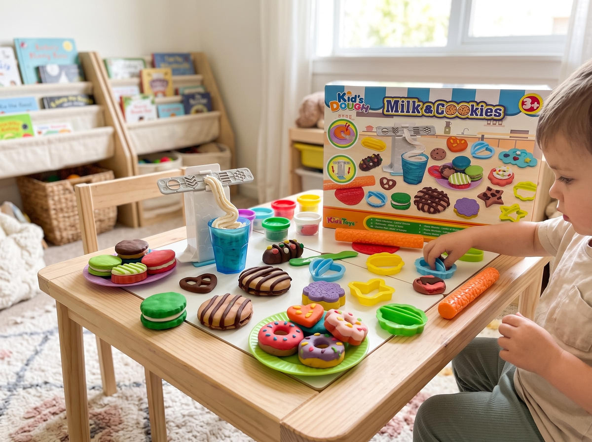 Kids Dough - Milk & Cookies Creative Play Dough Set