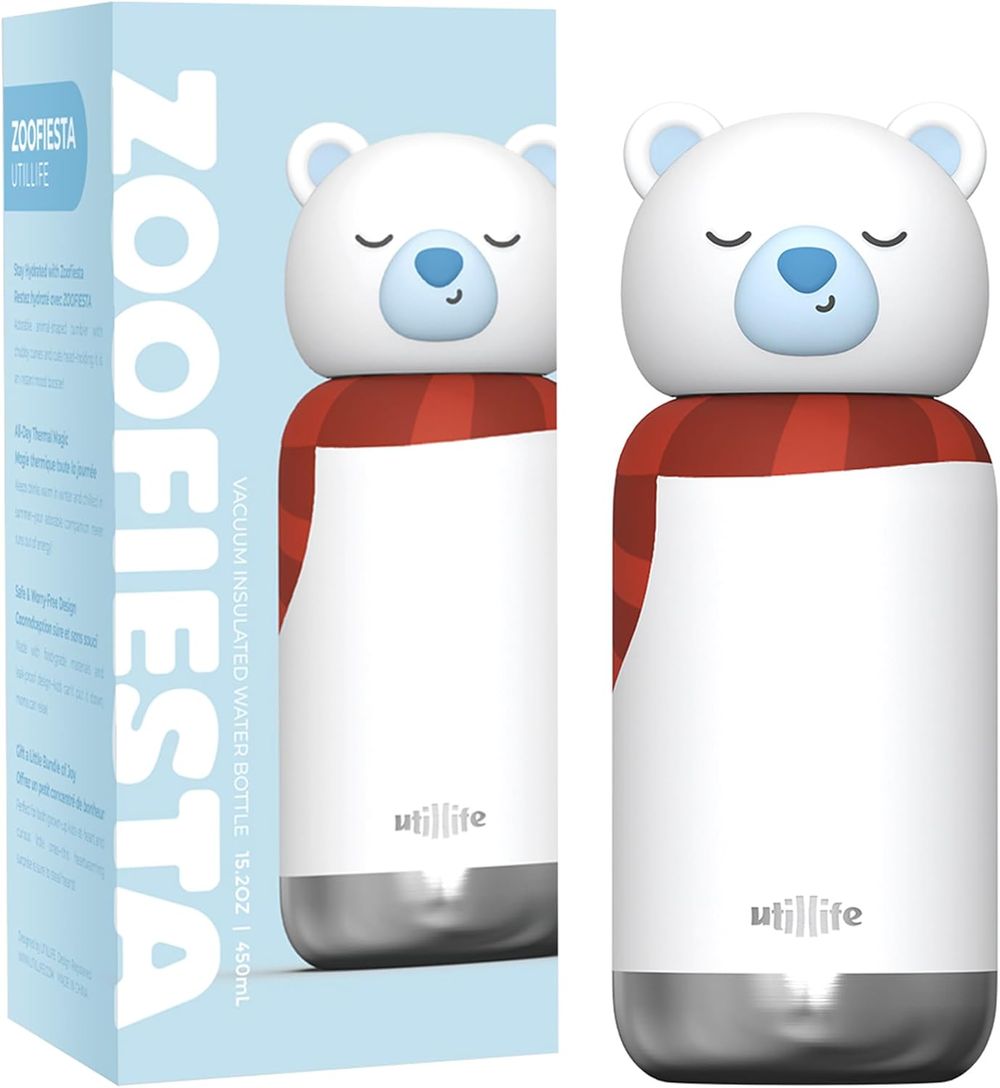 Zoofiesta Utillife Kids Insulated Water Bottle (450ml)