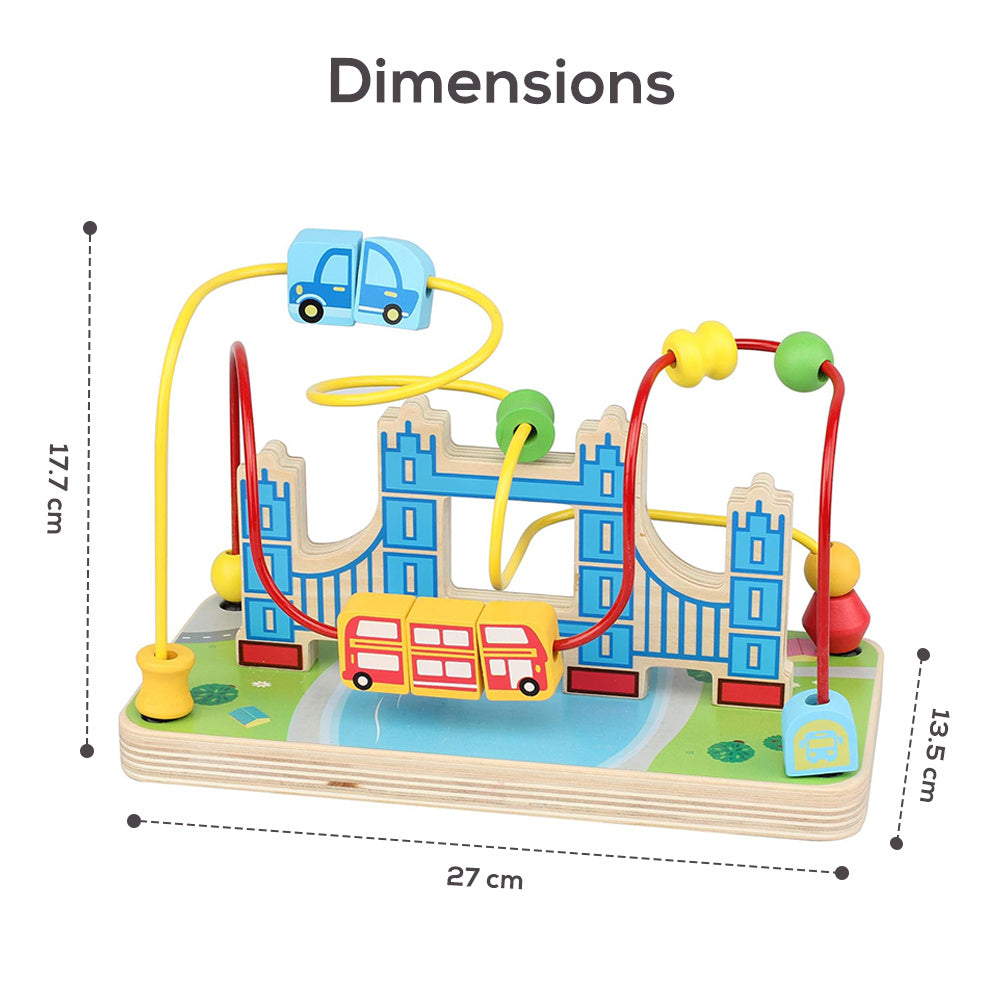 Little Story Activity Beads Maze Montessori Wooden Toy (Multicolor)