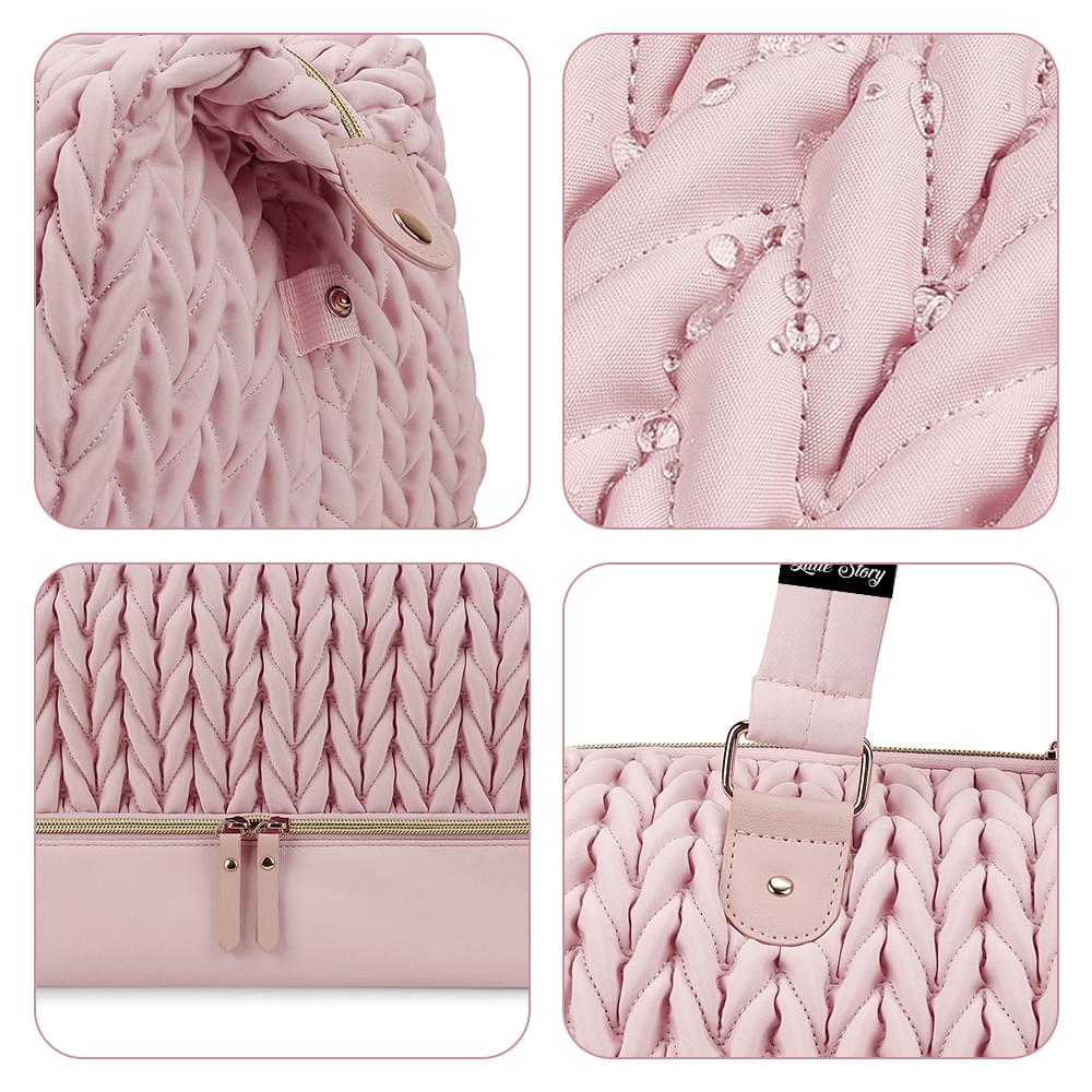 Little Story Luxe Knit Diaper Bag With Clutch