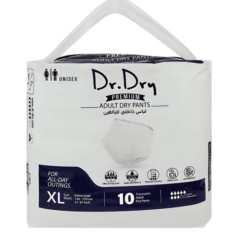 Dr. Dry Disposable Adult Dry Pants (XL, 130-170cm)