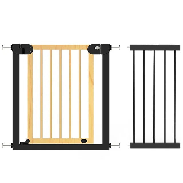 Baby Safe Wooden Safety Gate with 7 cm Extension – Natural Wood