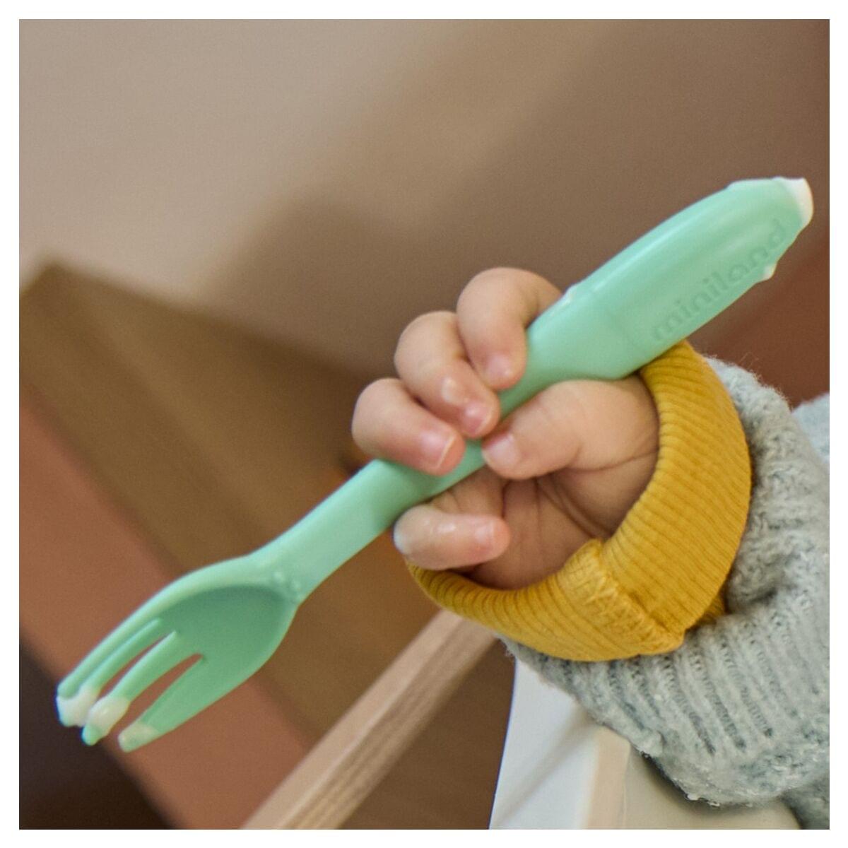 Miniland Flexible Spoon And Fork Set (Ocean)