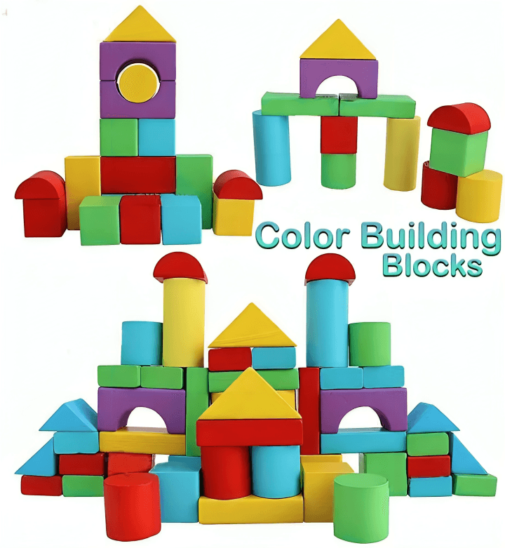 Beilaluna Colorful Toy Building Blocks (50 Pcs)