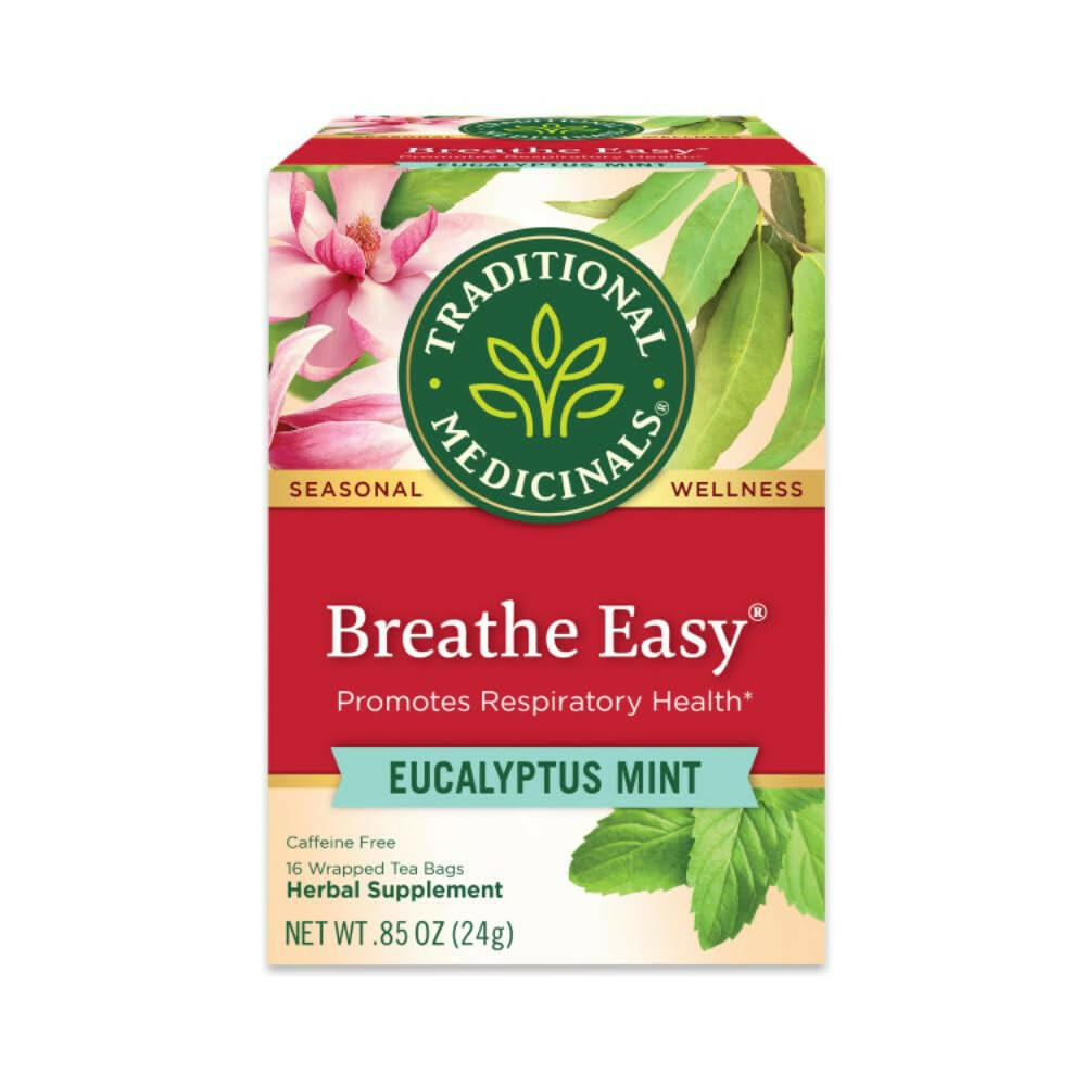 Traditional Medicinals Breathe Easy Eucalyptus Mint Herbal Tea, Promotes Respiratory Health