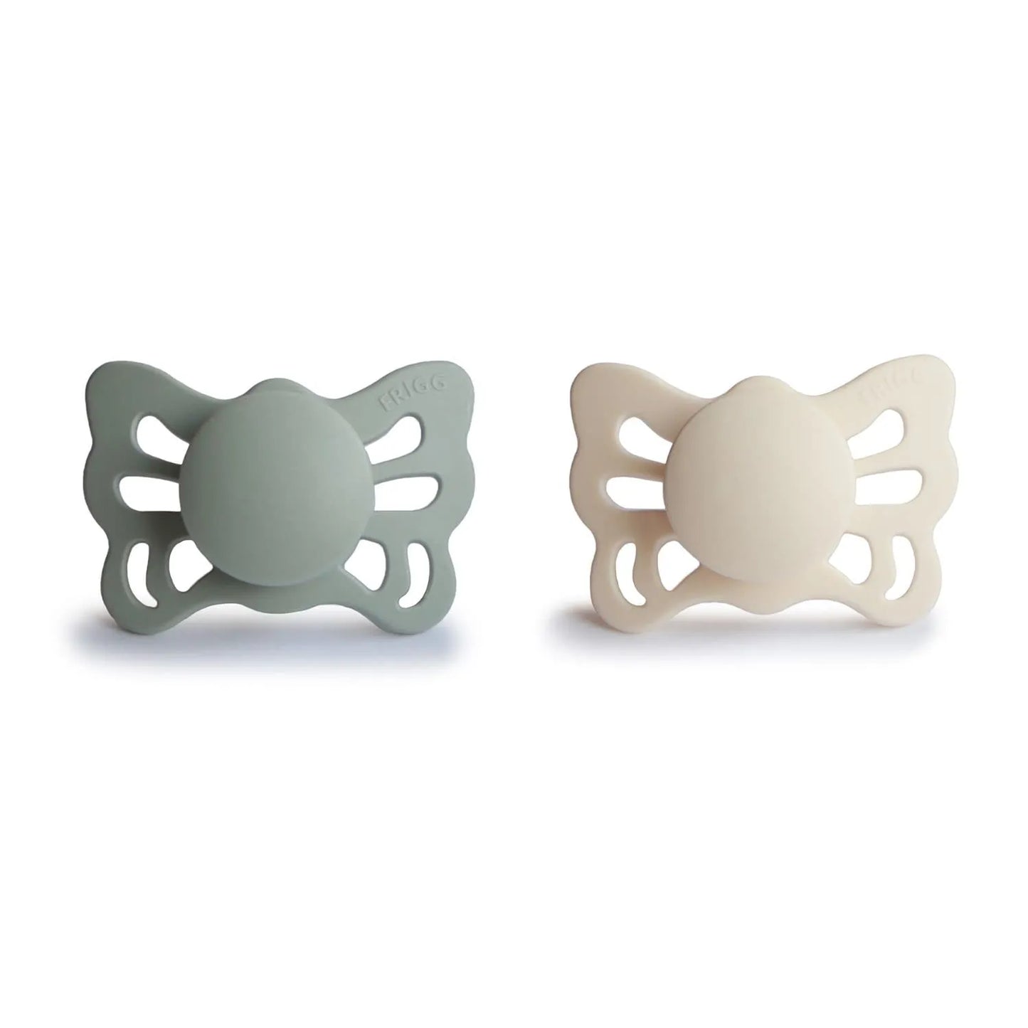 FRIGG Butterfly Anatomical Silicone Baby Pacifier Size 1 (0-6Months 2 Pack)