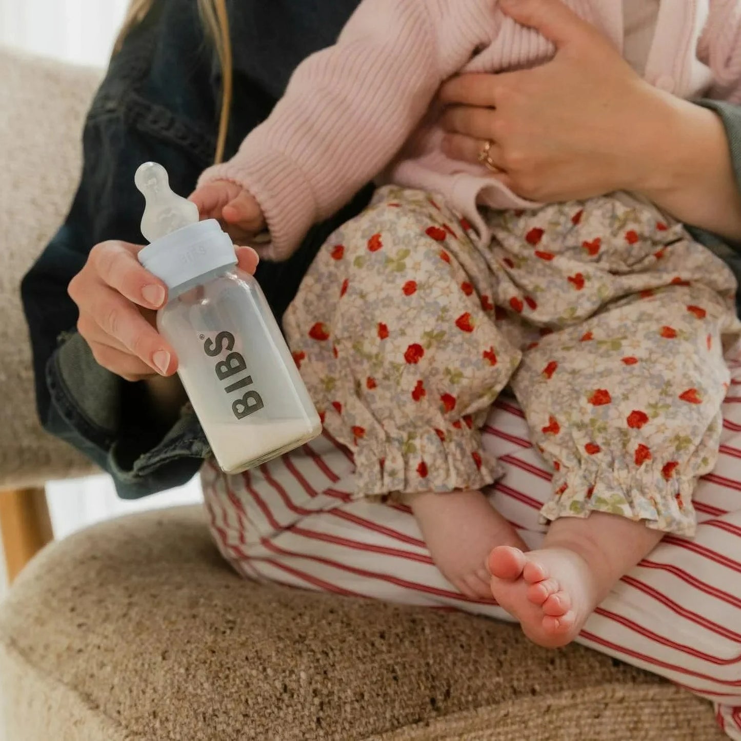 حلمة زجاجة رضاعة للرضّع من BIBS مستديرة من السيليكون - عبوة من 2