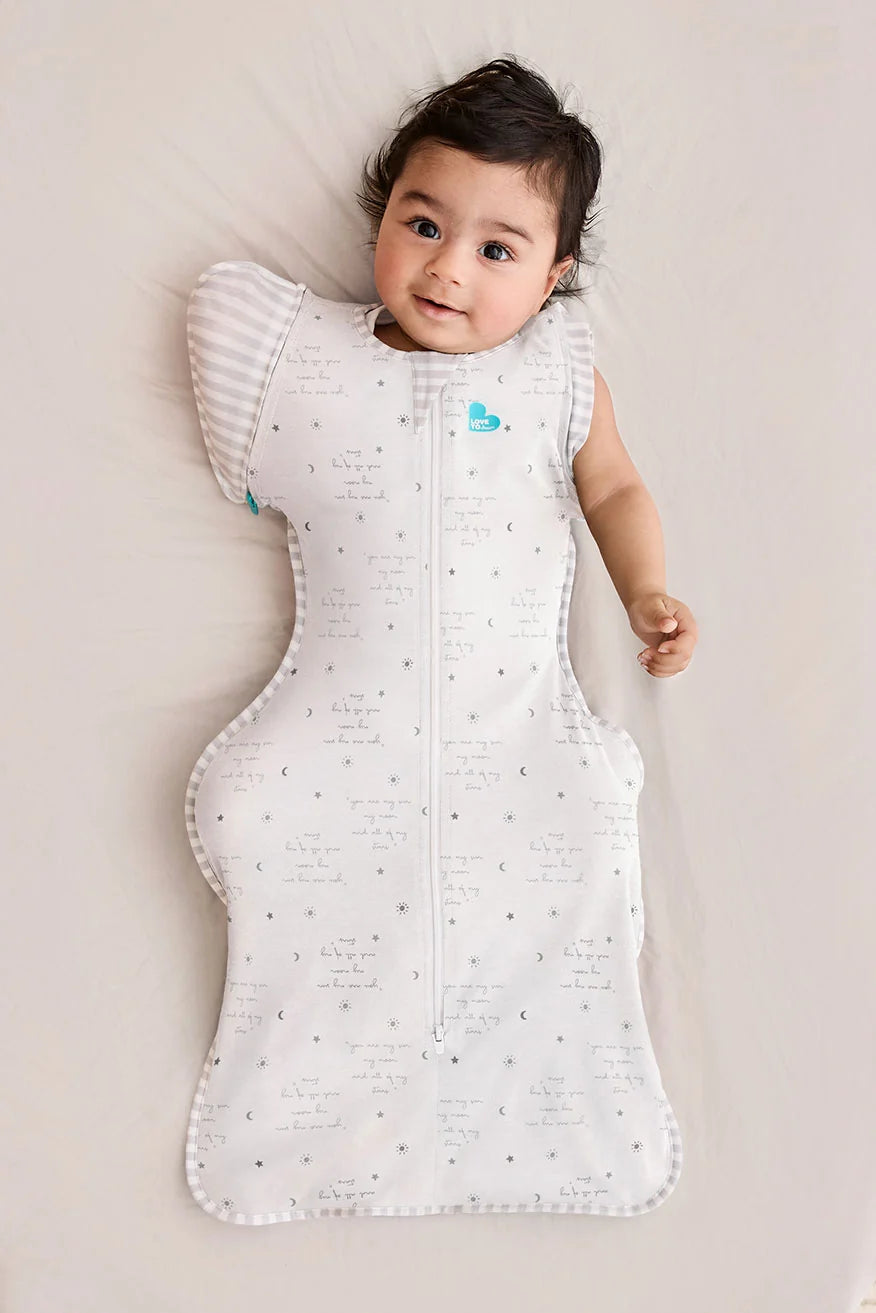 Love To Dream Swaddle UP Transition Bag Stretch Organic Cotton (You Are My White, 6 Months+, Large))