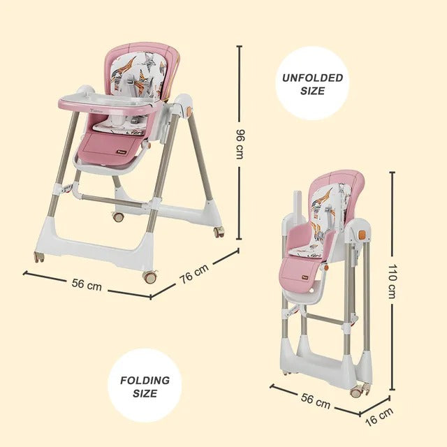 Teknum 5-in-1 Convertible Swing And High Chair – Pink.