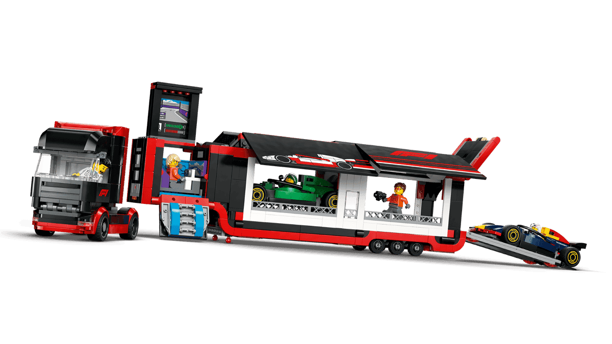 LEGO - City F1 Truck with RB20 & AMR24 F1 Cars - 1,086 Pieces