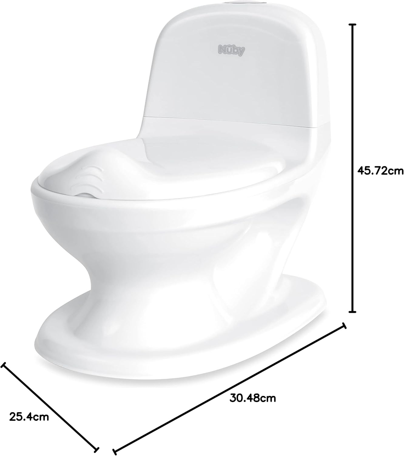 نونية Nuby My Real Potty الواقعية للأطفال الصغار (أبيض)