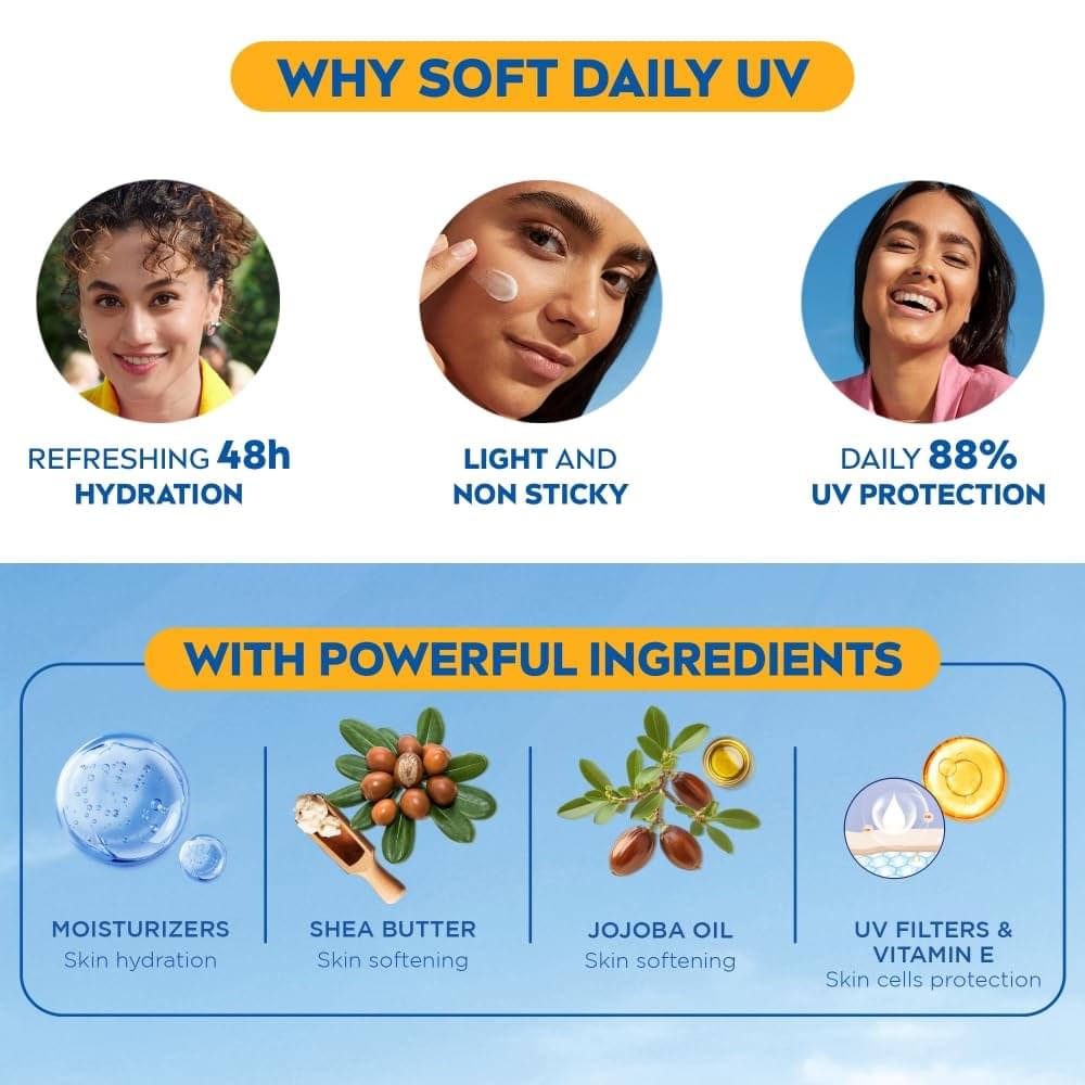 نيفيا سوفت مع حماية من الأشعة فوق البنفسجية SPF 15 (200ml)