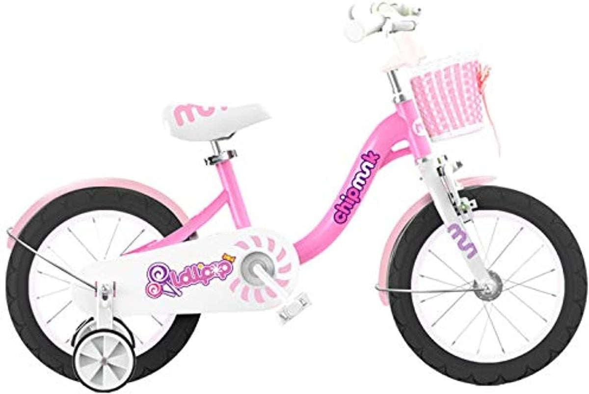 Chipmunk RoyalBaby - 12-Inch MM Sports Kids Bike for Girls - Pink