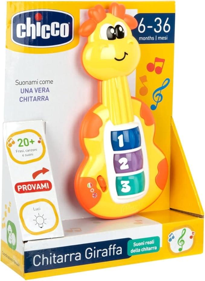 لعبة جيتار أطفال من Chicco – سلسلة Baby Sense، تصميم زرافة