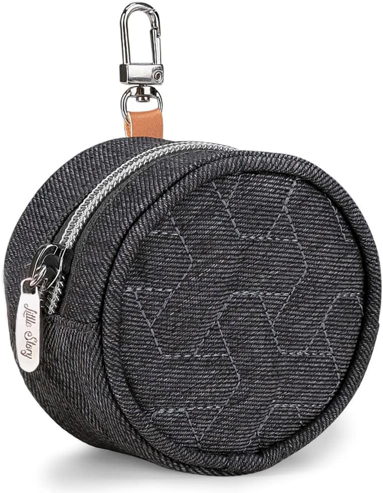 Little Story Quilted Diaper Backpack With Pacifier bag and Stroller Hook (Grey)