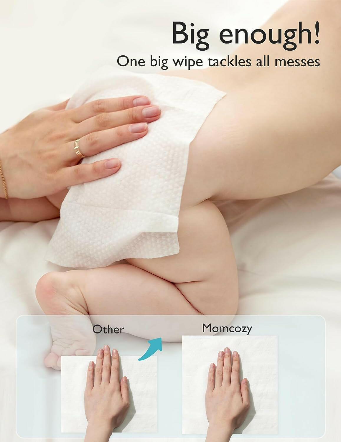 Baby Wipes, Momcozy 99% Water Based Wipes for Sensitive Skin, Unscented