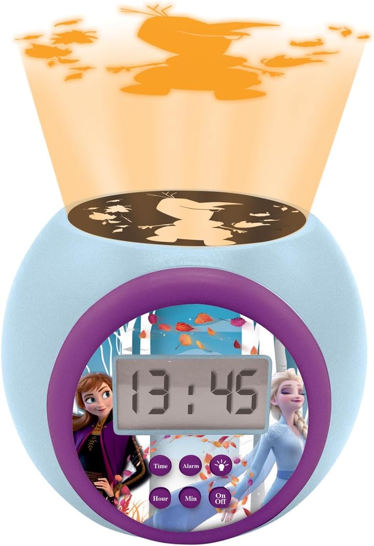 LEXiBOOK Disney Frozen 2 Projector Alarm Clock with Snooze Function