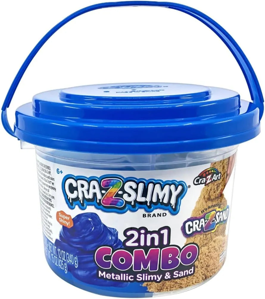 CraZart Cra-Z-Slimy دلو مجموعة رمل لزج 2 في 1