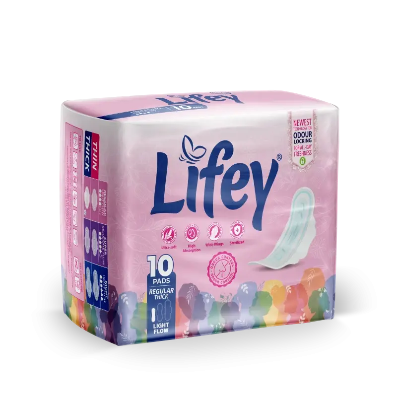 Lifey Night Thick Regular Pads (10 Pads)