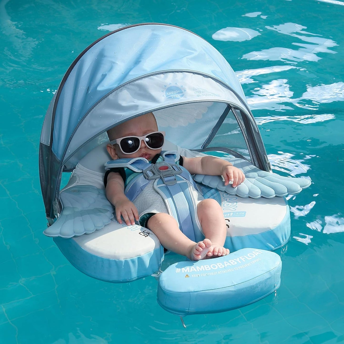 Mambobaby Float Angel Blue With Canopy