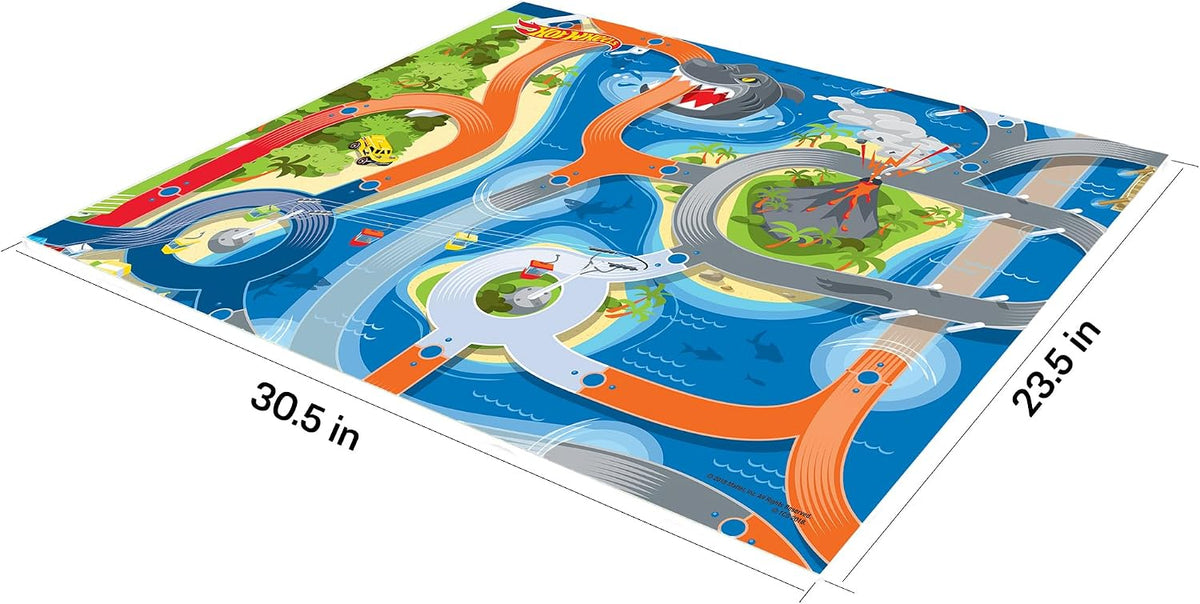 Hot Wheels - Deluxe Imaginmat Racing Playmat with Toy Car & Road Accessories