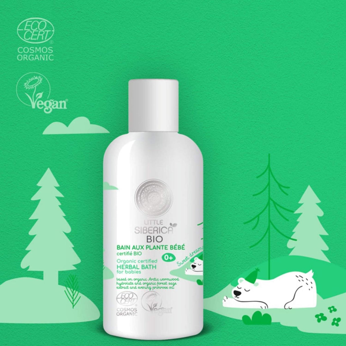حمّام الأعشاب العضوي المعتمد للأطفال من ليتل سيبيركا من ناتورا سيبيركا (250ml)