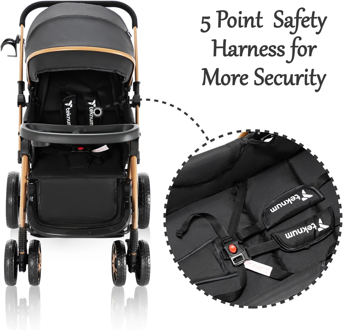 Teknum Reversible Trip 2 Stroller (Black)