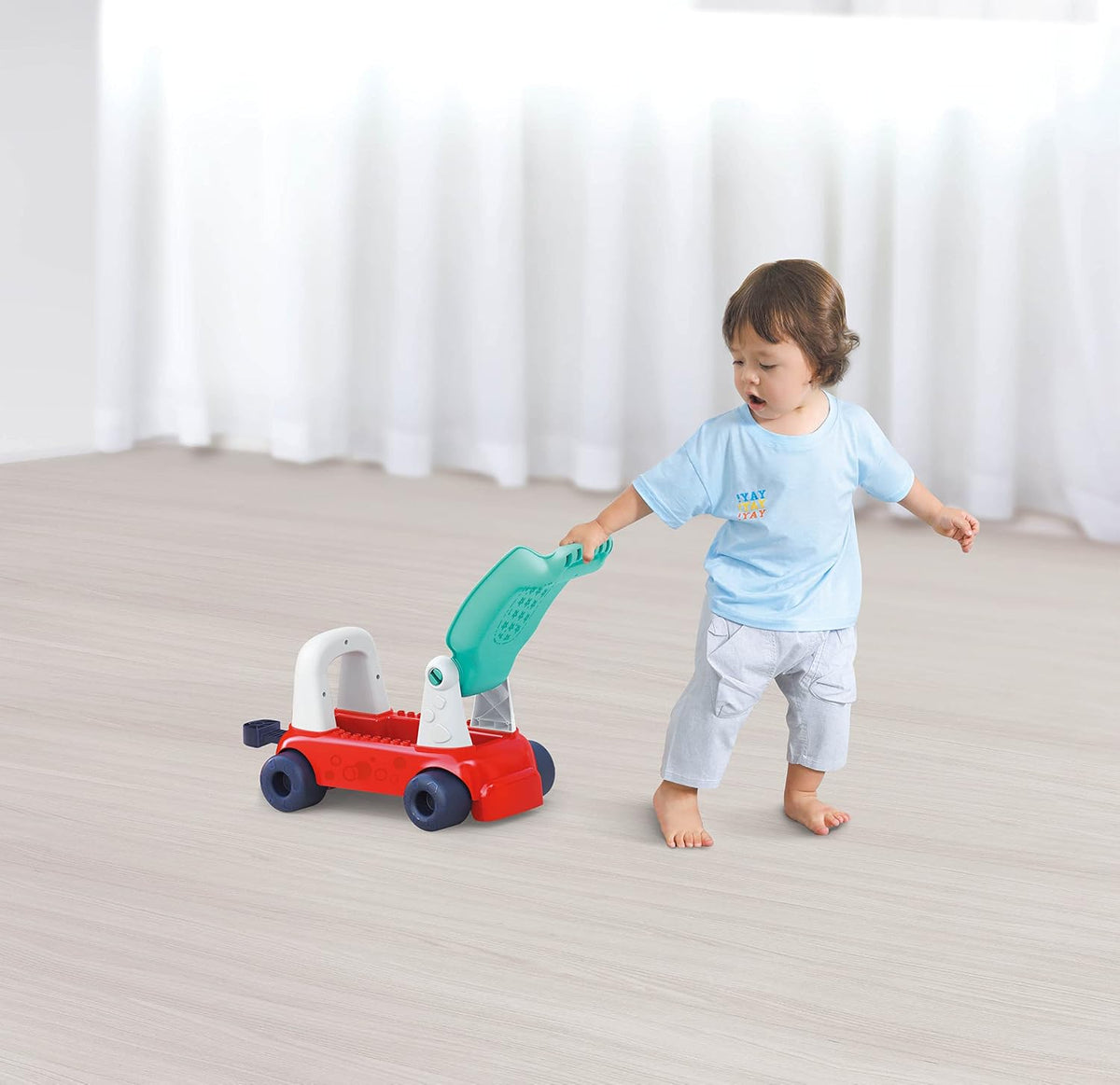 Hola 4-in-1 Push Walker & Ride Convertible Learning Toy