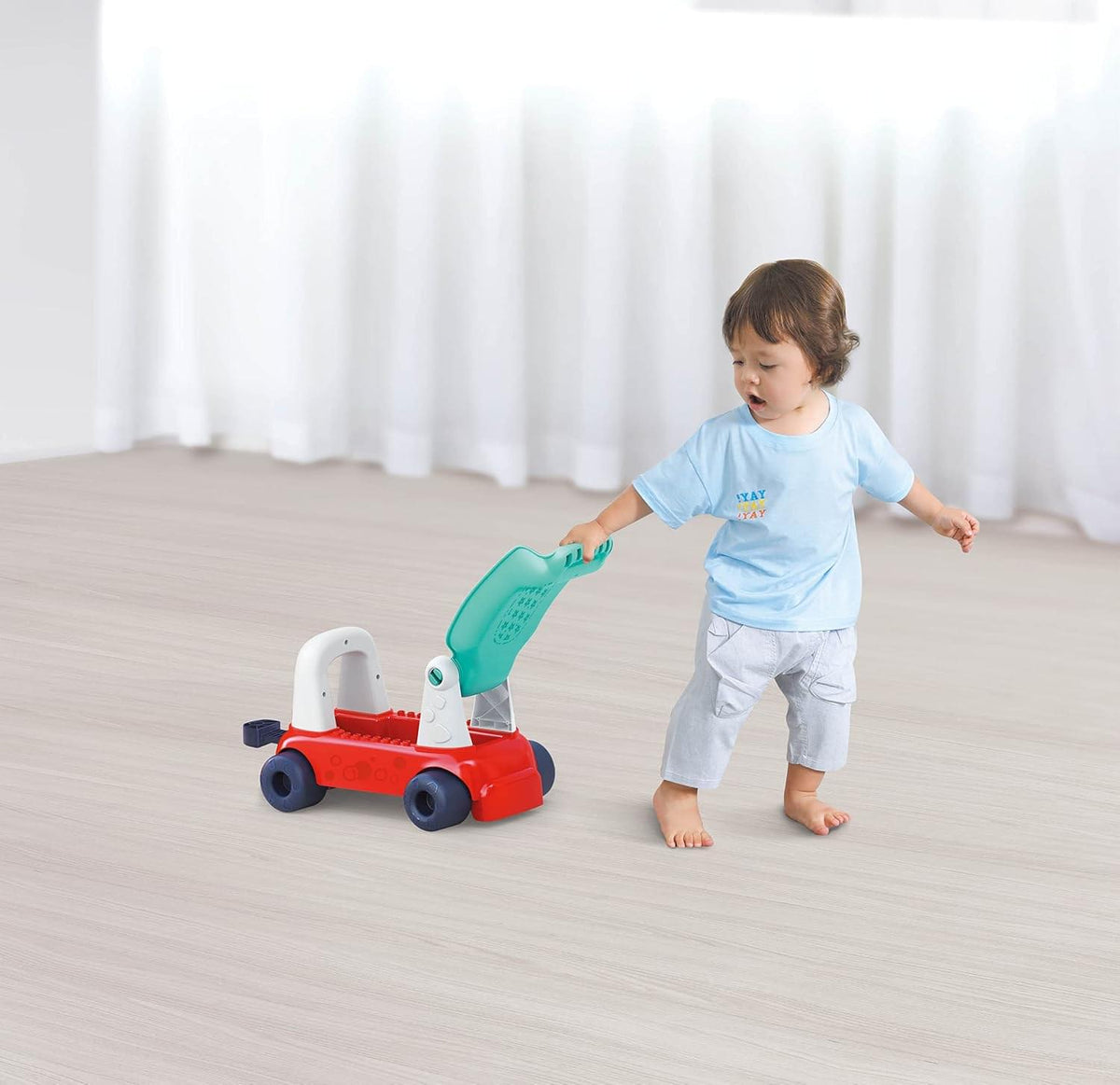 Hola 4-in-1 Push Walker & Ride Convertible Learning Toy