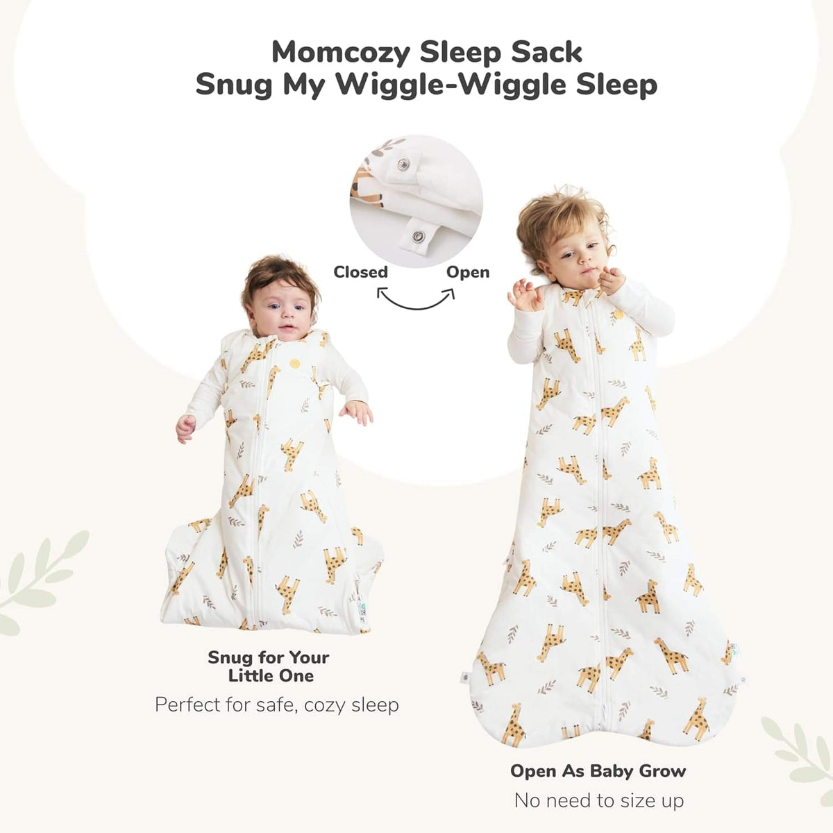 Momcozy Sleep Sack (Giraffe World, Medium, 6-12 Months)