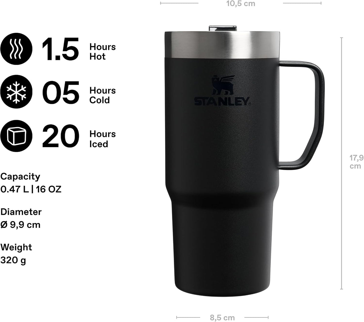 Stanley Everyday Suburban Mug (16oz, Black)