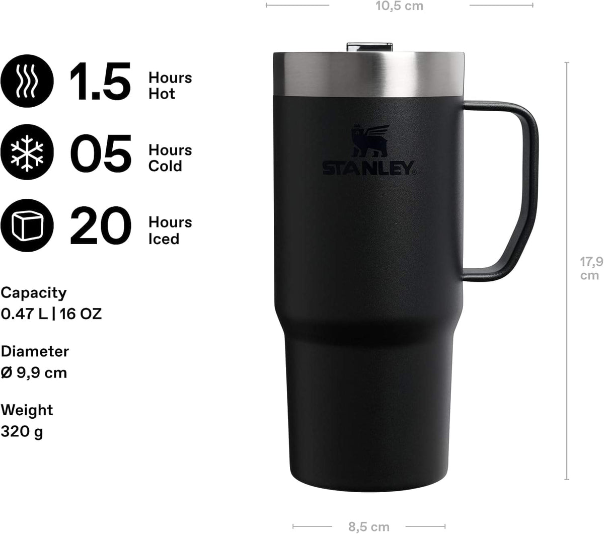 Stanley Everyday Suburban Mug (16oz, Black)