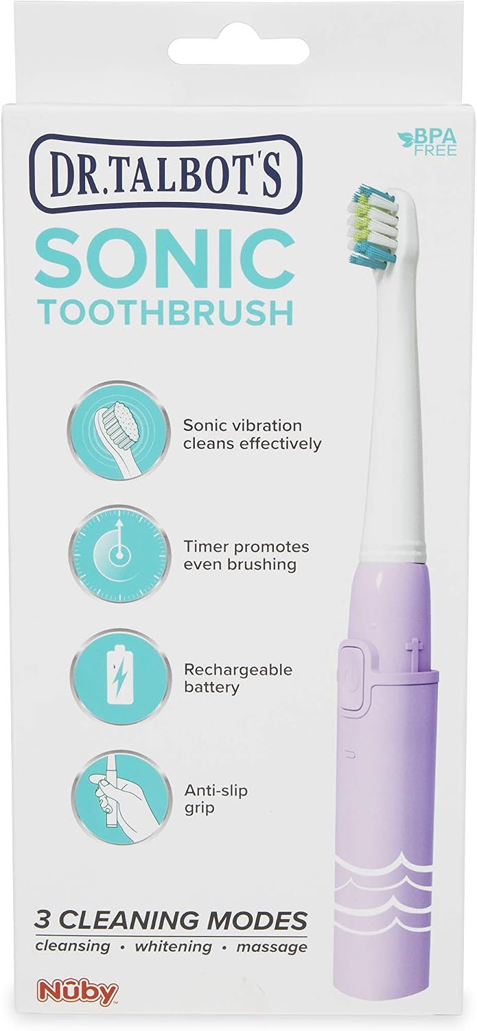 Dr. Talbot's Kids Sonic Toothbrush, Mermaid Design, Soft Bristles, Girl Print